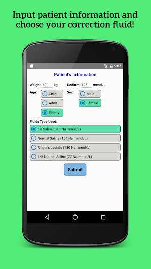 Hyponatremia Correction Calculator: Sodium Tracker Screenshot 0