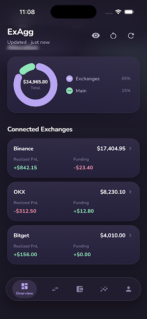 ExAgg: Crypto Portfolio Screenshot 0