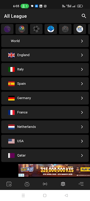 Football Live TV HD Screenshot 1
