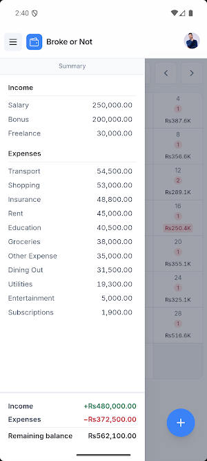 Broke or Not - Budget Planner Screenshot 2