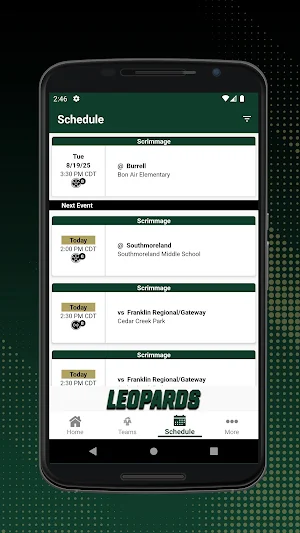 BVASD Leopard Athletics Screenshot 1