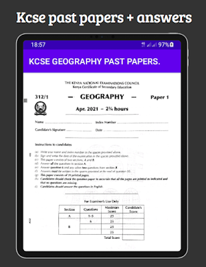 Geography Kcse past papers. Screenshot 0