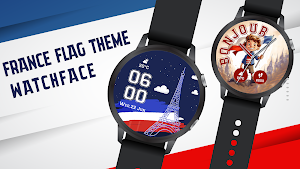 France Flag Theme Watch Face Screenshot 3