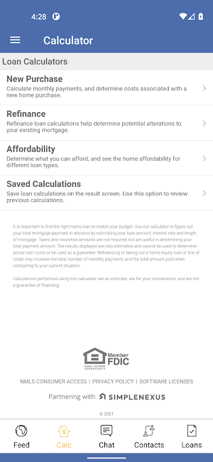 Physician Bank: Mortgage Screenshot 1