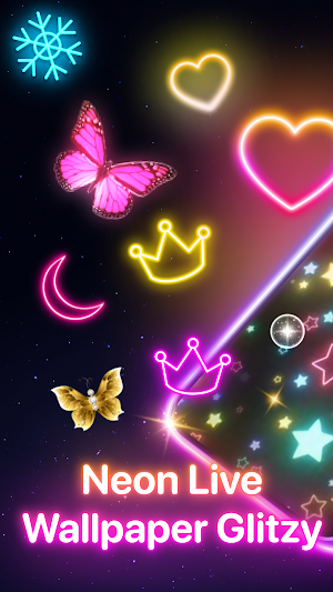 Neon Live Wallpaper Glitzy Screenshot 0