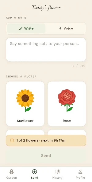 Our Flower Garden: Couples App Screenshot 3