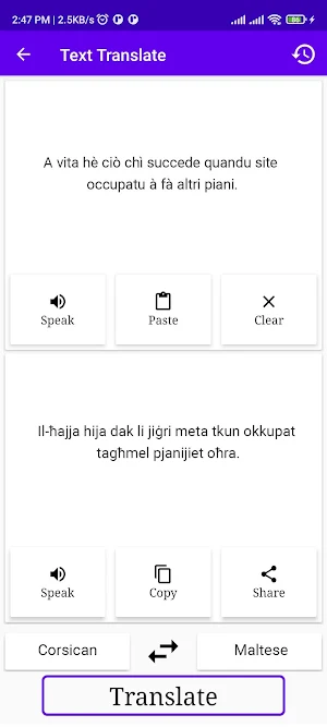 Corsican To Maltese Translator Screenshot 1