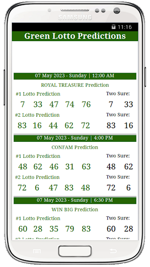 Green Lotto Results Screenshot 3