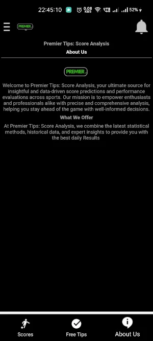 Premier Tips: Score Analysis Screenshot 3