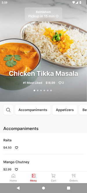 Nawab Indian Restaurant Screenshot 1
