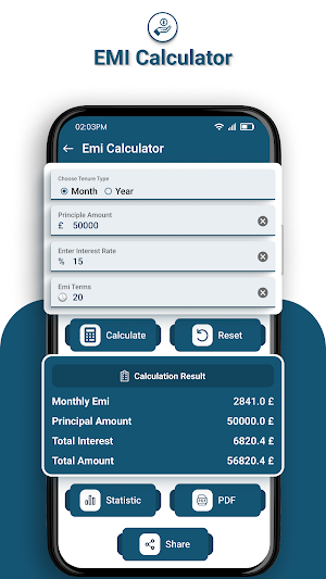 Emi Calculator Screenshot 1