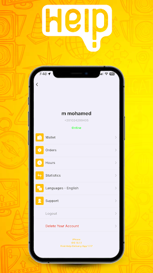 FindHelp Delivery App Screenshot 1