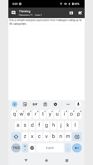 Category Notes Screenshot 1