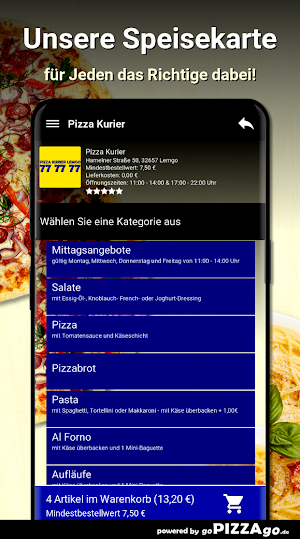 Pizza Kurier Lemgo Screenshot 3