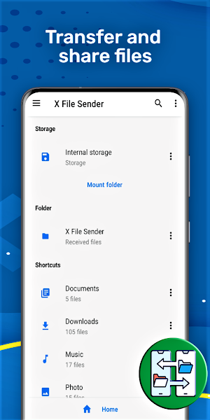 X Send File Transfer & Share Screenshot 1