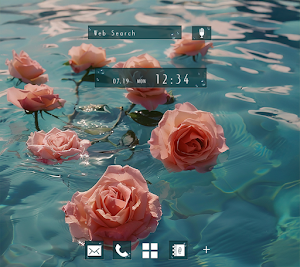 Floating Roses Theme +HOME Screenshot 0