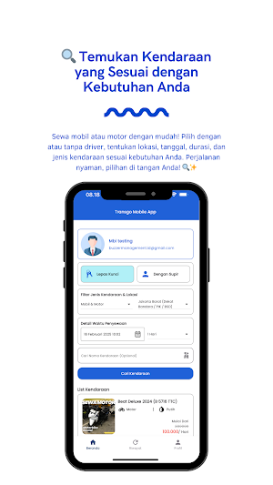 Transgo - Rental Mobil & Motor Screenshot 0