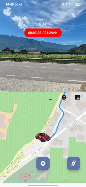 Geotrip: Dashcam with GPS Map Screenshot 0