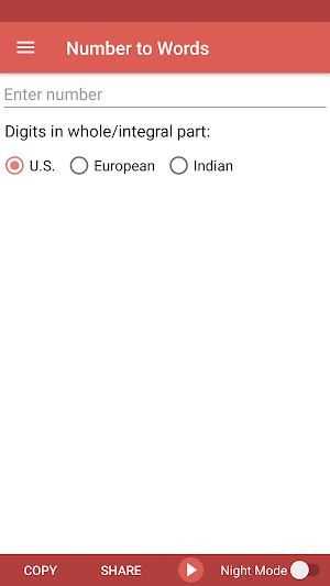 Number to Words Converter Screenshot 0