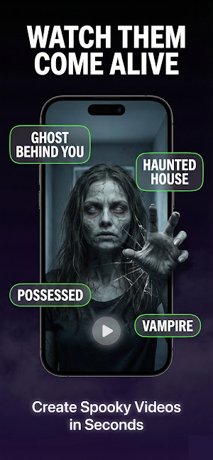 Vody Spooky Horror Photo Video Screenshot 1