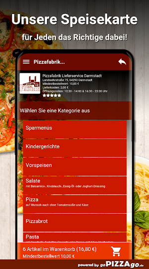 Pizzafabrik Lieferservice Darm Screenshot 3