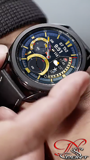 [N-SPORT600] RED YL Watch Face Screenshot 1