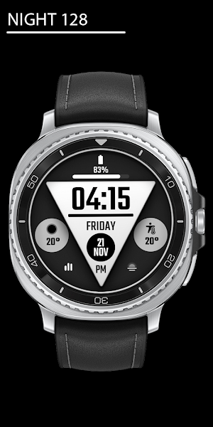 Night 128 - Digital Watch Face Screenshot 0