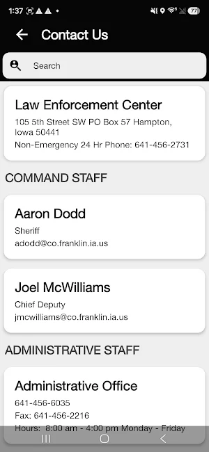 Franklin County Sheriff IA Screenshot 2