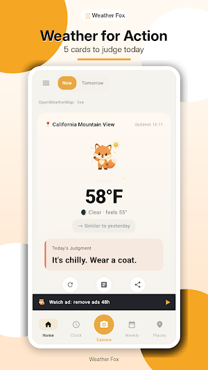 Weather Fox: Snap the Weather Screenshot 1