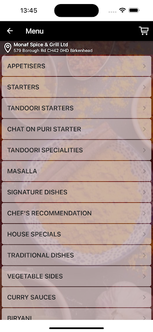 Monaf's Indian Takeaway Screenshot 1