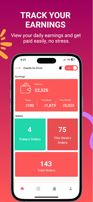 Zaando Go: Drive & Deliver Screenshot 2