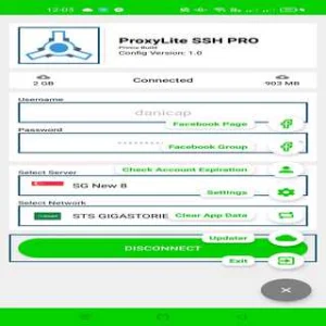 ProxyLite SSH PRO - HTTP, SSL, WebSocket, SlowDNS Screenshot 1