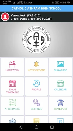 Catholic Ashram High School Screenshot 1