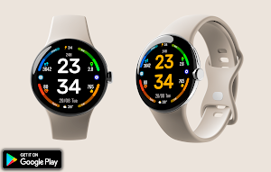 Digital Rotes Watch Face Screenshot 0