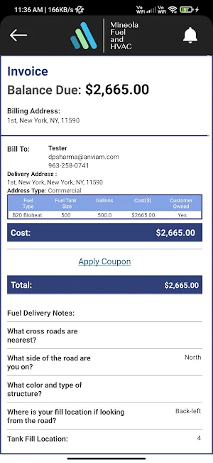 Mineola Fuel and HVAC Screenshot 2