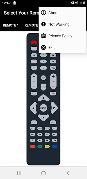 HNC TV Remote Screenshot 1
