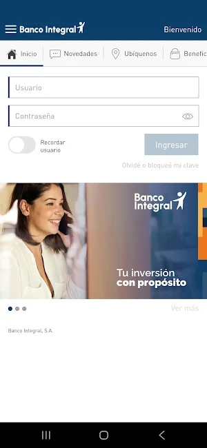 Banca Empresarial Integral Screenshot 1