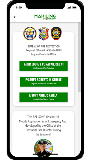 Makiling Disaster App Screenshot 1