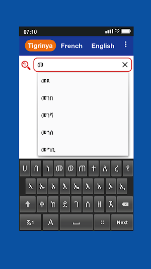 Tigrinya to French Dictionary screenshot 2