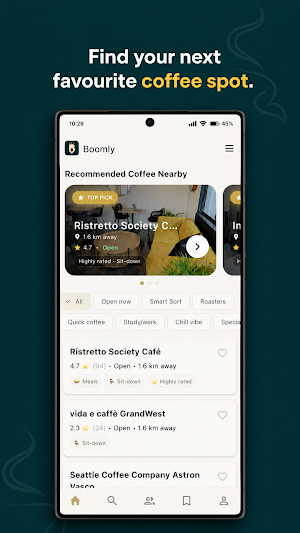 Boomly: Coffee Finder Screenshot 0