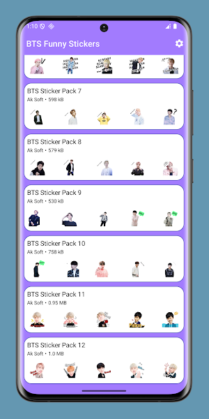 BTS Funny Stickers Screenshot 1