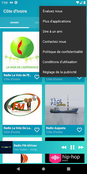 Ivory Coast radios online Screenshot 1