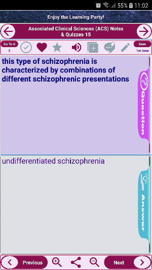 Associated Clinical Sciences concepts and quizzes Screenshot 0