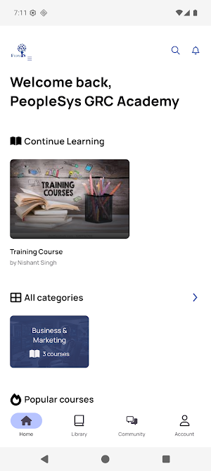 PeopleSys GRC Academy Screenshot 2