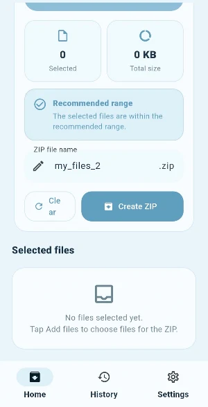 Simple Zip Maker Screenshot 1