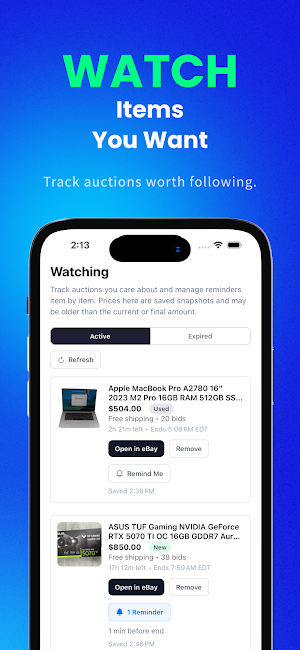 Deal Hunt for eBay Auctions Screenshot 2