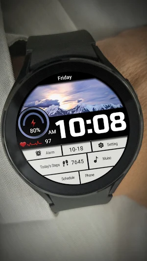 Large Weather LCD ZKin Watch Screenshot 3