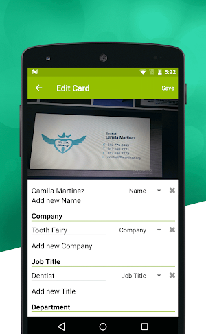 Biz Card Scanner Screenshot 2