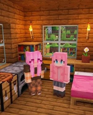 Pink Hair Skins For Minecraft Screenshot 0