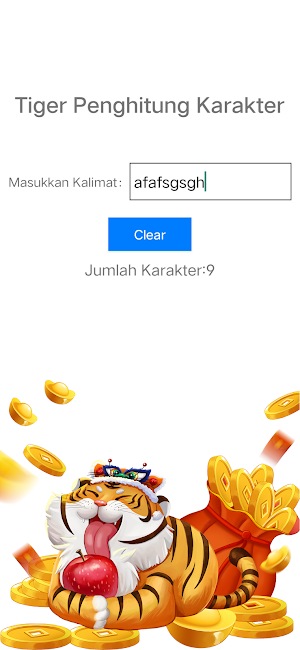 Tiger Penghitung Karakters Screenshot 1